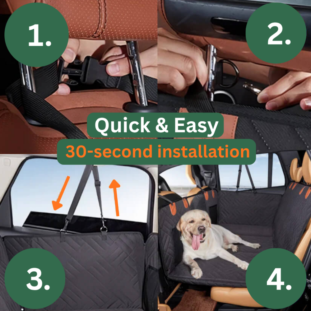 AutoLuckyPaws™ - Hard Bottom Dog Car Seat Protector